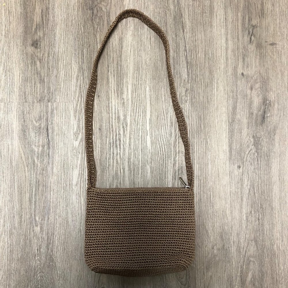 The Sak Knit Crossbody Purse Fabiana Bag Neutral Ton Taupe Tan Chunky Knit Beige